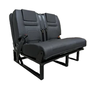 Rib Bed 86 Slider - BLACK FABRIC - front and side sliding frame